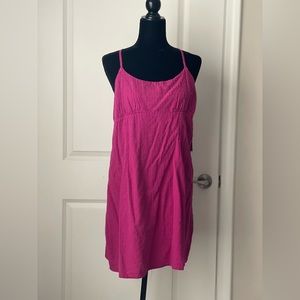 Strap dress fuchsia